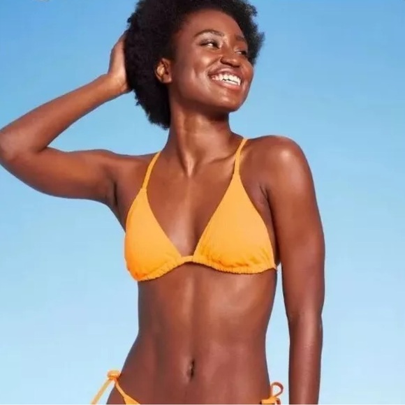 Wild Fable Ribbed Triangle String Bikini Top - Picture 5 of 6